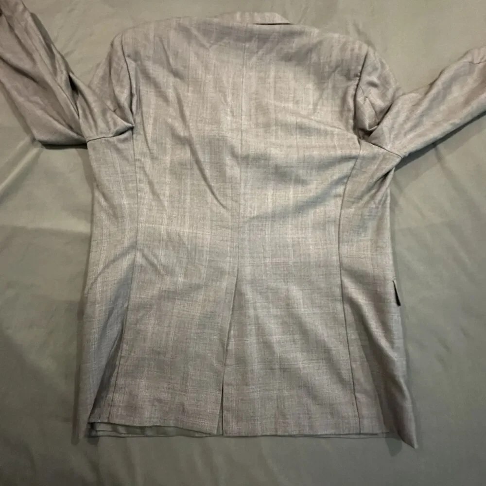 Hickey Freeman 2 Piece Suit Men’s 48L Wool Silk Pleated Pants 38x31 Made in USA